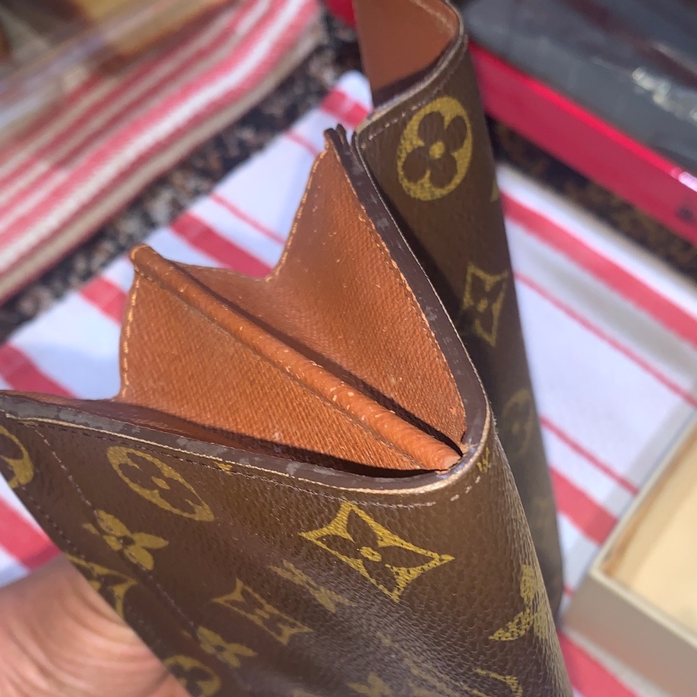 Louis Vuitton Monogram Canvas Large Flap Wallet in Brown and Gold - Picture 6 of 8